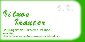 vilmos krauter business card